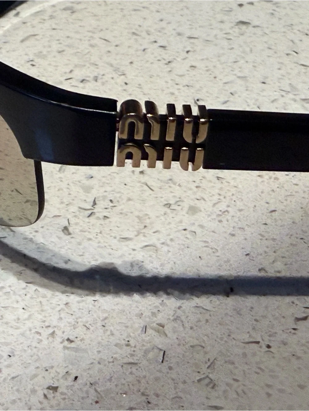 Miu Miu Black Sport Sunglasses with mirror Lenses